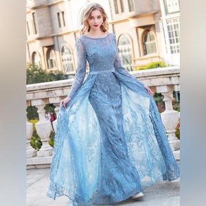 Mermaid / Trumpet Fashion Formal Evening Dresses Long Sleeve Floor Length dress